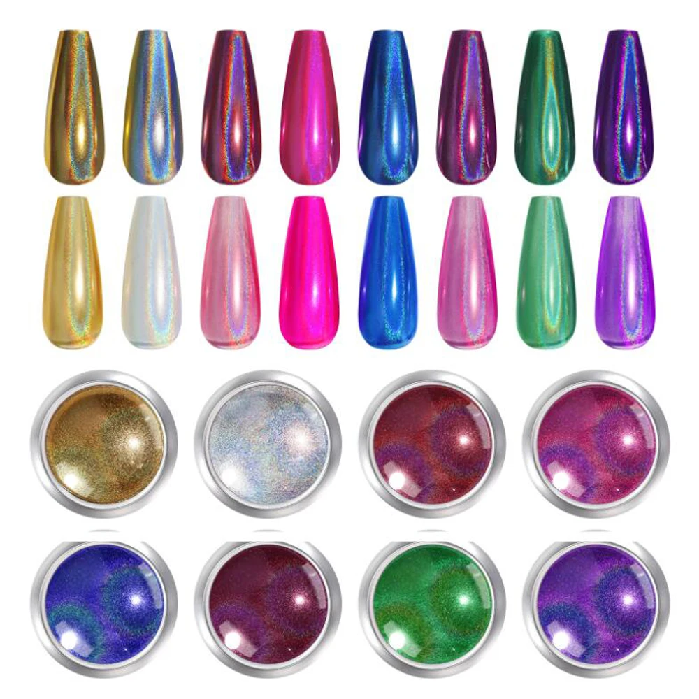 Super Flash Laser colorato Glitter per unghie Polvere per nail art fai da te Bellezza Nail Art Manicure Decorazioni Accessori per unghie da salone