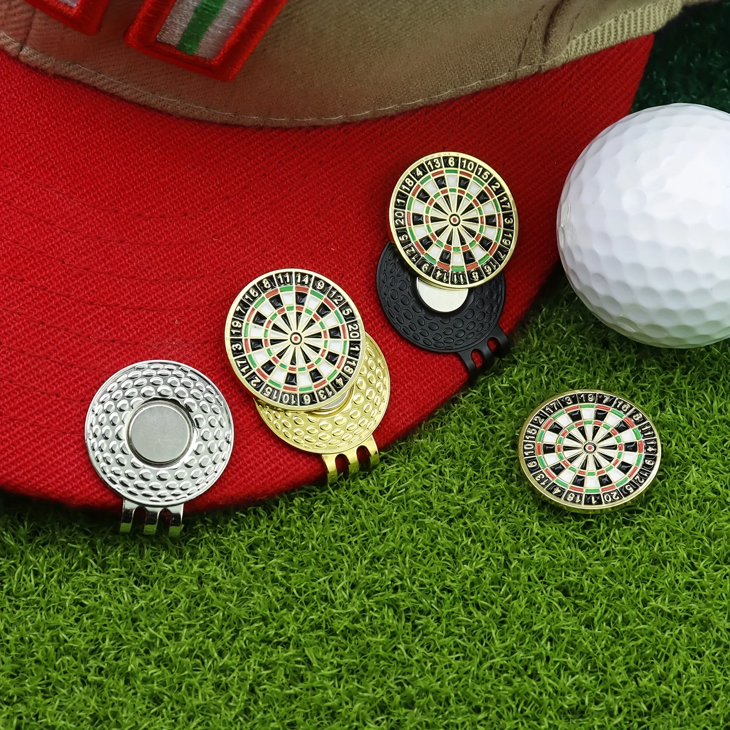 Darts Disc Golf Magnetic Hat Clip – Durable Metal Mark for Hats & Visors, Fun Gift for Golf & Darts Lovers