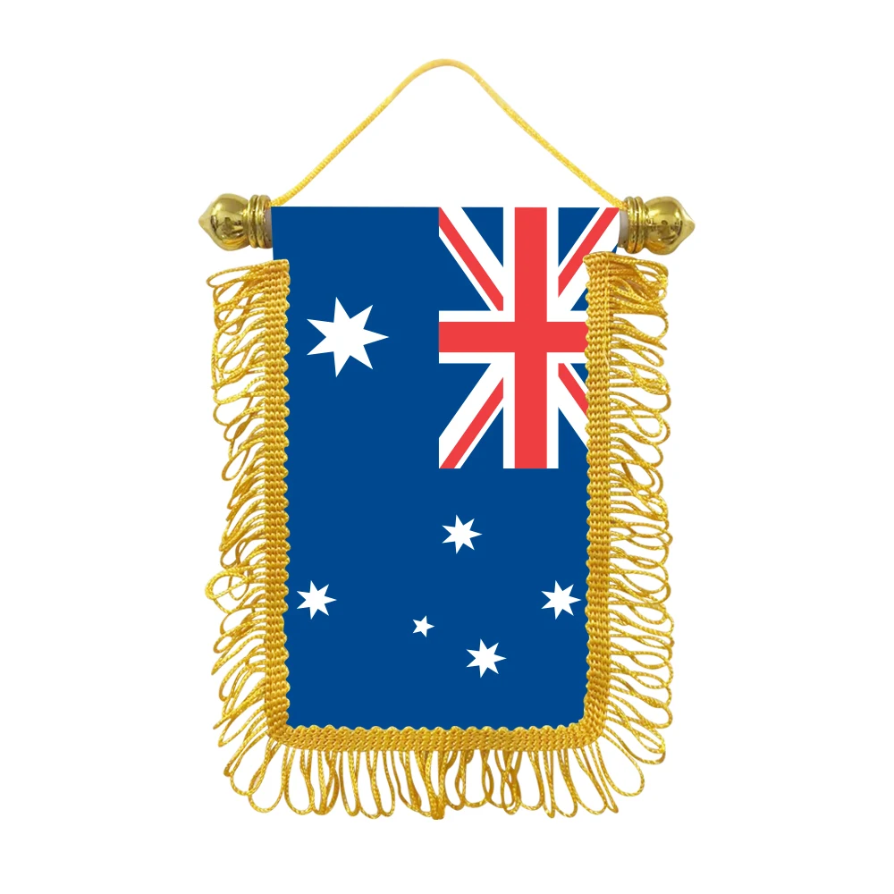 Australia small hanging flag 10x15cm triangular flag car decoration hanging flag double-sided pattern with suction cup