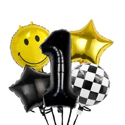 5pcs Racing Wheel Tire Balloons 1yer old Birthday Decoration kid Race car Motorcross Party Supplies balloon