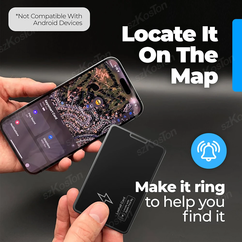 Smart Track Card Locatie Draadloos opladen Trackingapparaat Portemonnee Telefoonzoeker Werkt met Apple Find My Item Wallet Tracker Tag