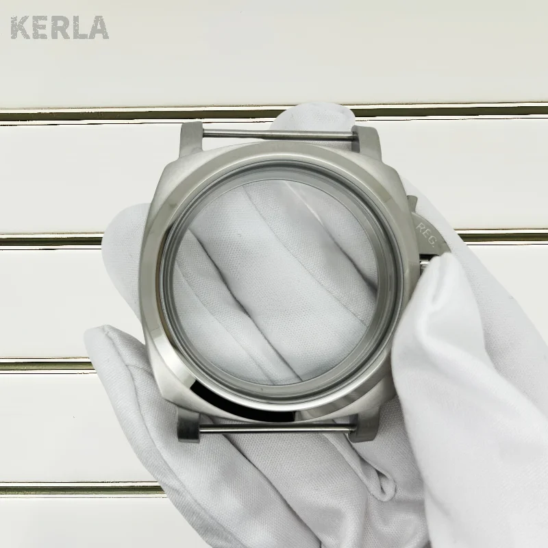 47MM Pilot Watch Case Manual Stainless Steel Light Sand Case Suitable for PAM ETA6497/98 Haiou ST3600/20 Movement with 37mm Dial
