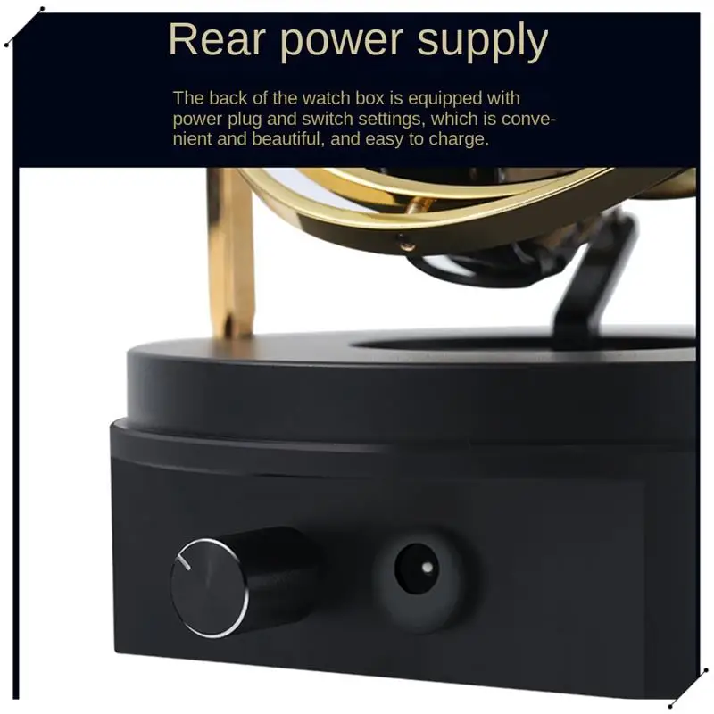 Bobinadora de relojes para cajas de relojes automáticos, caja de vitrina de almacenamiento con bobinadora automática (sin reloj)