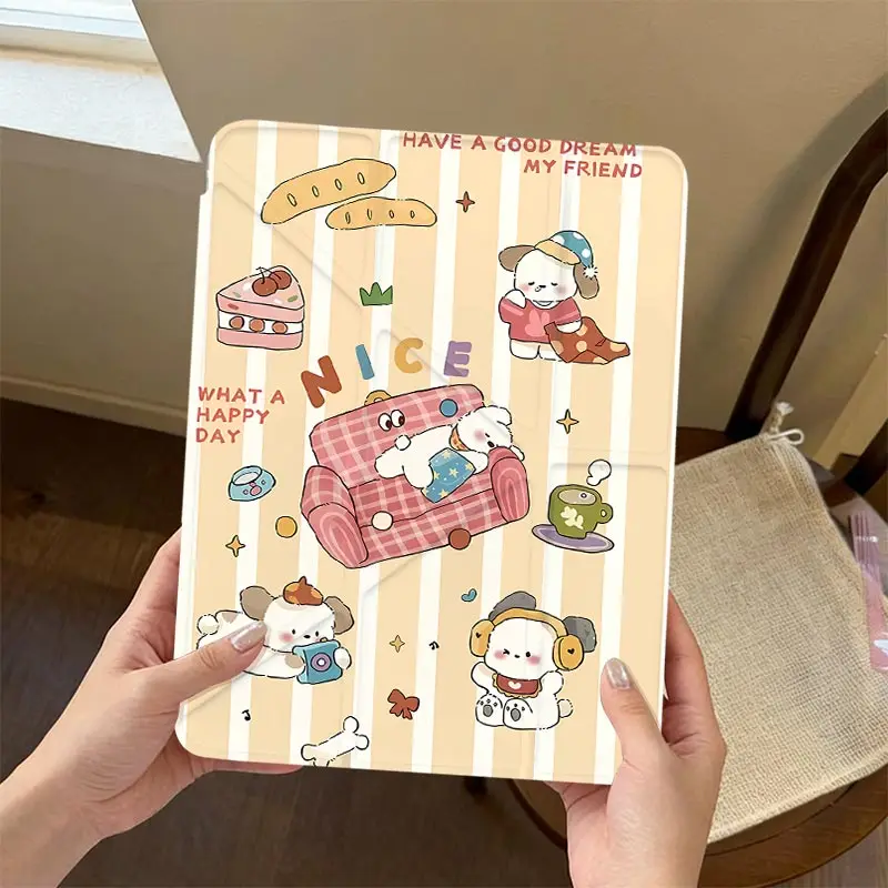 Shockproof 3+Y Fold Tablet Cover For iPad 10.2 7/8/9 4/5th 10.9 10th IPad Mini6 8.3 Air3 10.5 Pro11 iPad A16 2025 11th Air11/13