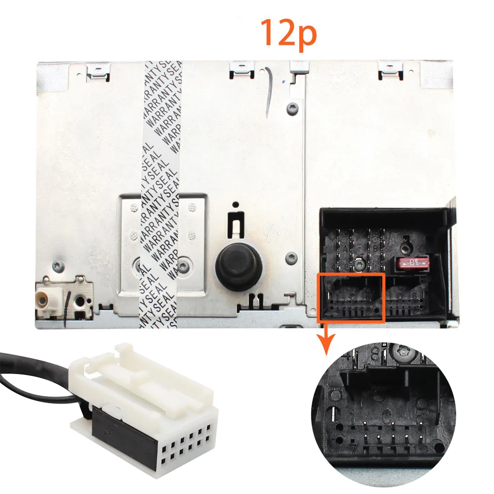 Auto Audio USB Aux Adapter(12pin) Aux Eingang CD Wechsler für Audi & Volkswagen Tiguan Touran T5 Golf Passat QX091