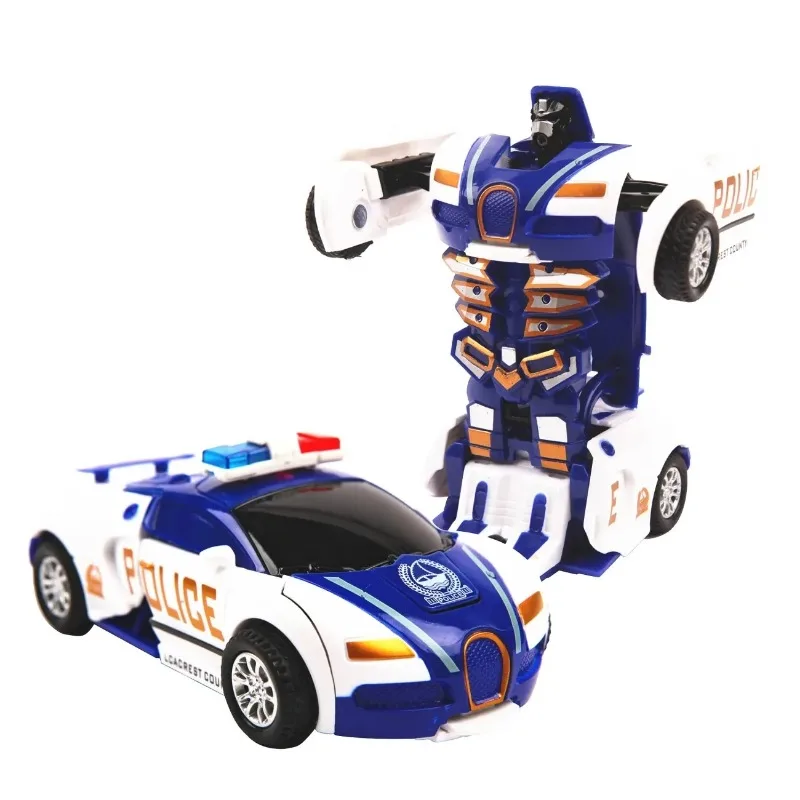 

Transformation Mini 2 In 1 Car Robot Toy Anime Action Collision Transforming Model Deformation Vehicles Toy Gift for Children