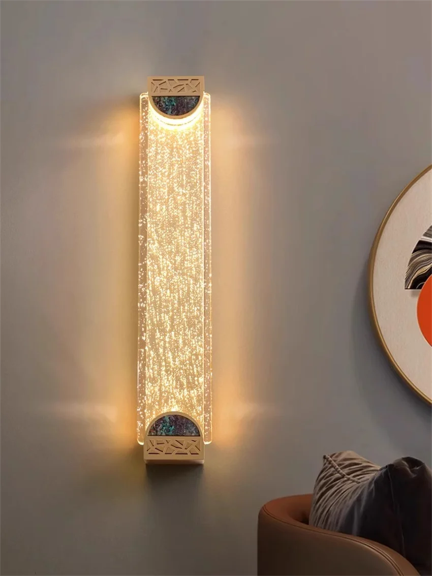 Роскошные прозрачные Настенные светильники в скандинавском стиле со стразами, лампы для гостиной, гостиницы, лобби, коридора, спальни, кабинета, художественные декоративные настенные светильники