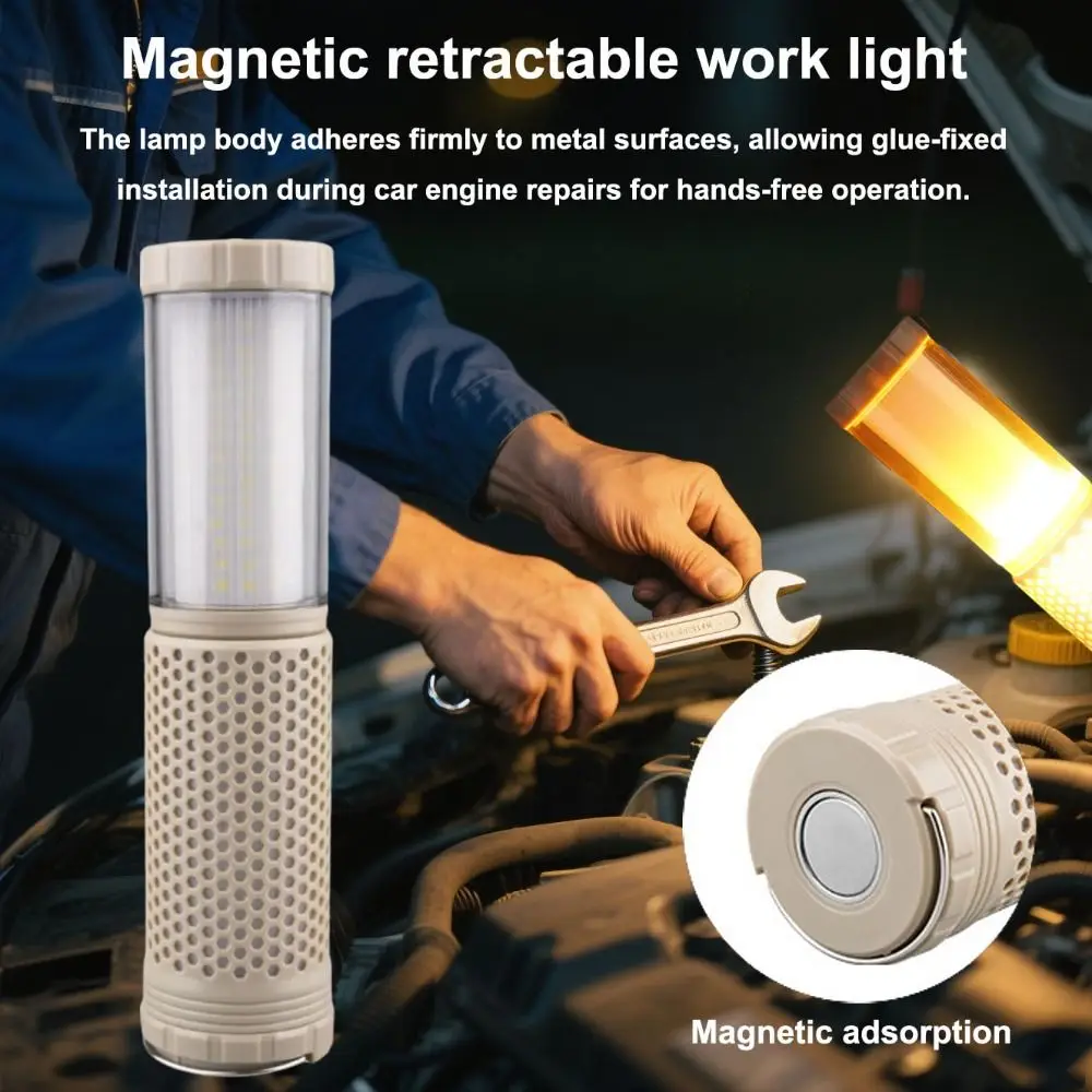 

Natural Warm Light Outdoor Telescopic Camping Light Portable Handle Candlelight Auto Repair Lamp Nostalgia