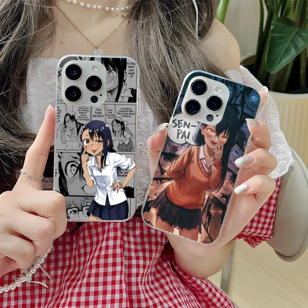 Hayase Nagatoro Anime Mobile Cell Phone Case for iPhone 16 15 14 13 12 11 X XR XS 8 Pro Max Plus Mini Clear Transparent Cover