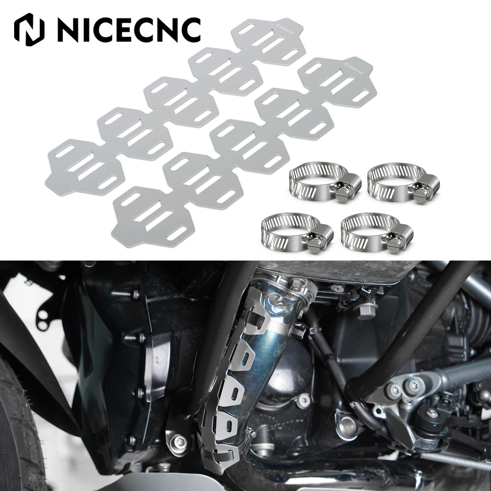 

For BMW R1250GS GSA Exhaust Heat Shield Muffler Pipe Cover R 1250 GS 2018-2023 R1250GS Adventure 2019-2023 R1250R RS RT 2018-23