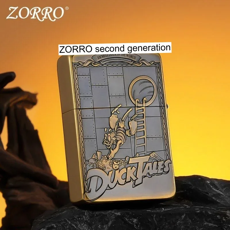 2027 ZORRO Second-generation Kerosine Windproof Lighter, Vintage Grinding Wheel Cigarette Lighter, Boys' Holiday Gift