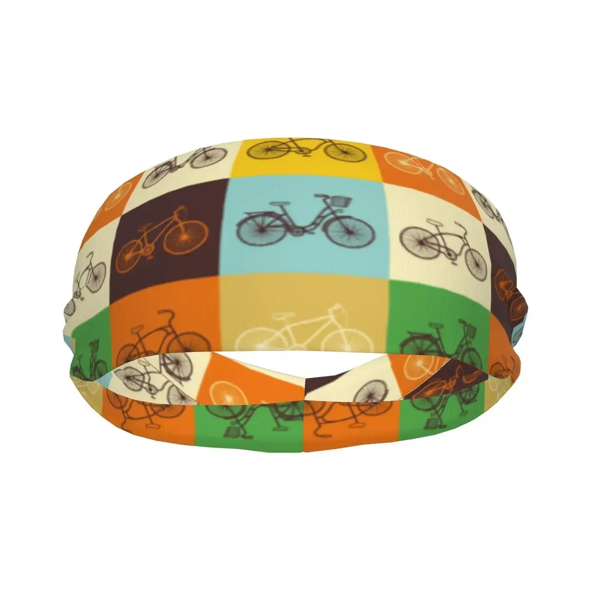 

Vintage Colorful Bikes Bicycle Elastic Hair Band Yoga Headband Makeup Hair Hoop Headwrap