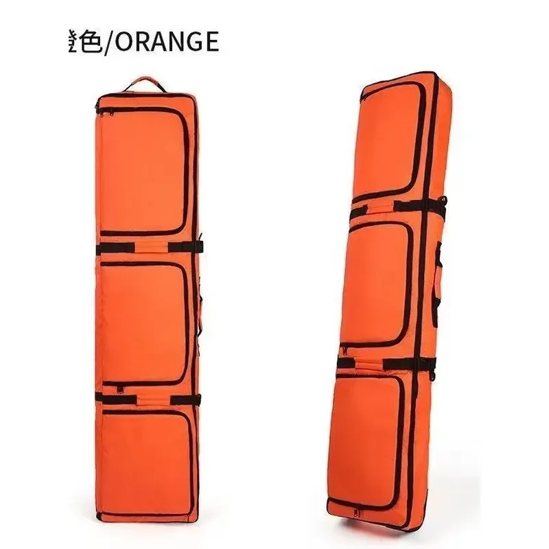 Large Capacity Wheeled Ski Bag with Wet Dry Separation for Skis and Poles Portable Outdoor Travel Backpack Gear Storage Case