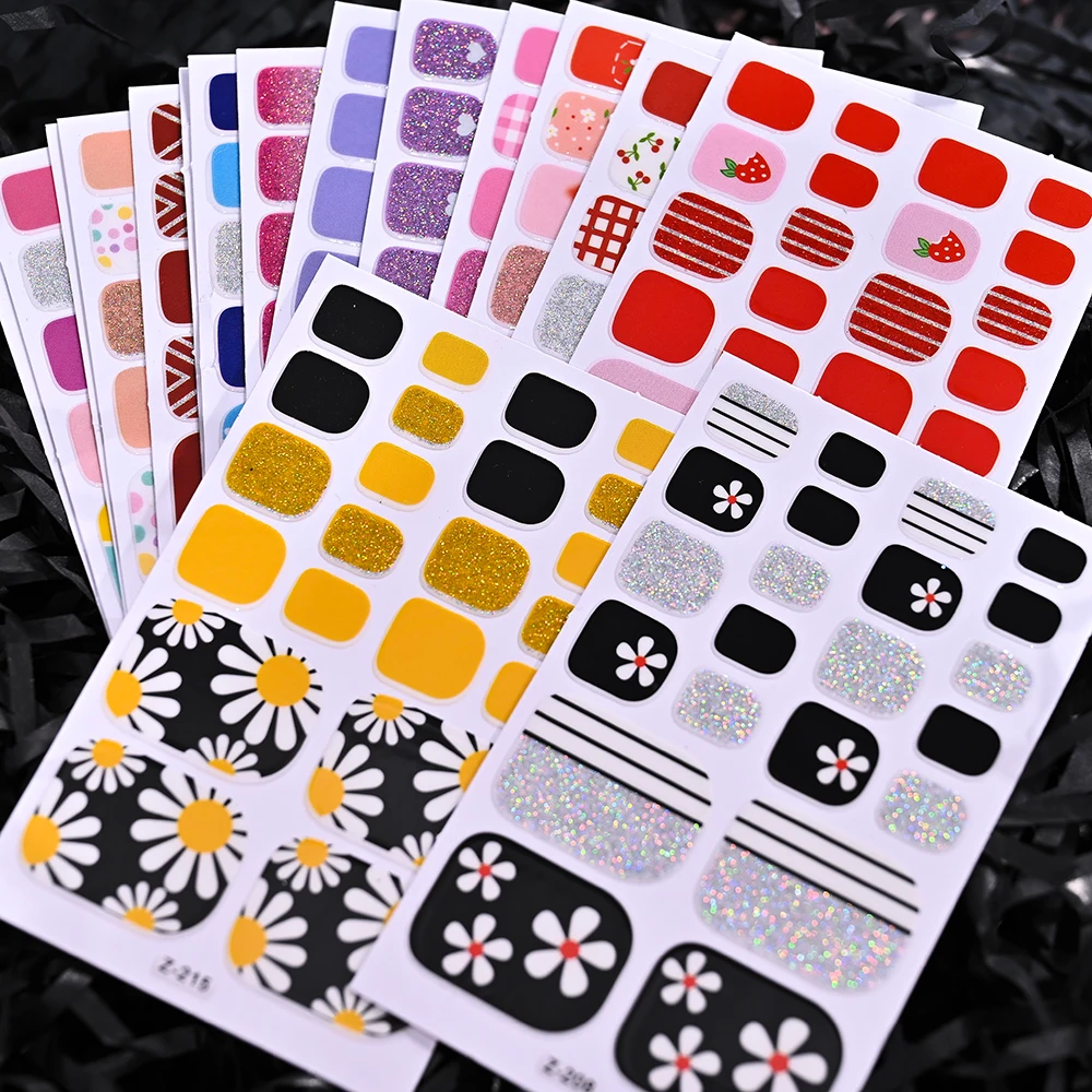 5/10 szt. Mieszane Losowe Naklejki na Paznokcie u Stóp z Pełnym Pokryciem, Motyw Dopamina, Samoprzylepne, Bez Potrzeby Pieczenia