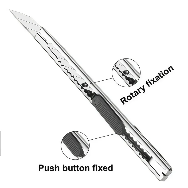 1/5Pcs Stainless Steel Utility Knife Set Non‑Slip Box Cutter Handicraft Carving Tools Kit for Unboxing Paper Craft Household DIY