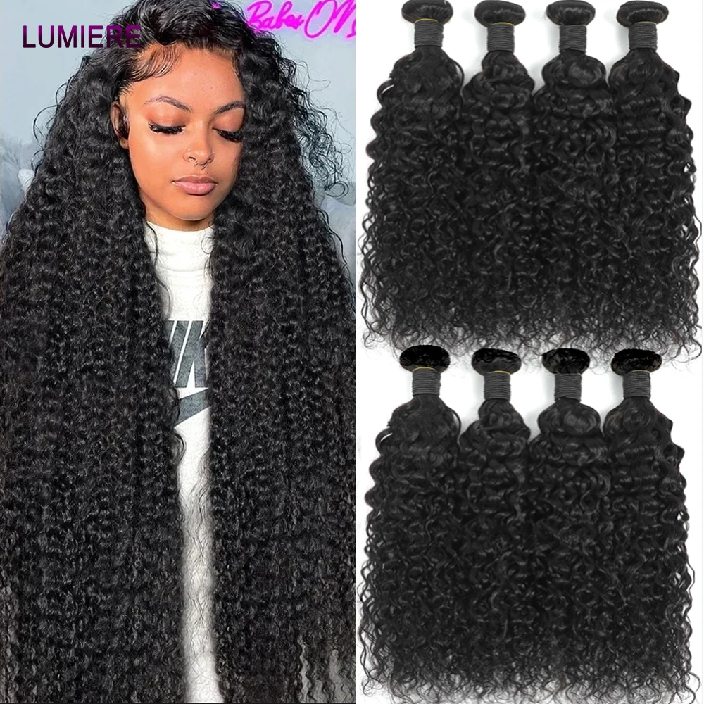 10-30 "Lunghi fasci di tessuto dei capelli umani dell'onda riccia dell'acqua profonda mongola Crazy Deal Estensioni dei capelli vergini grezzi al 100% Vendita di liquidazione