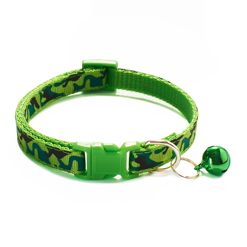 Collar de campana de camuflaje para perros y gatos: elegante collar para mascotas con correa duradera y diseño ajustable