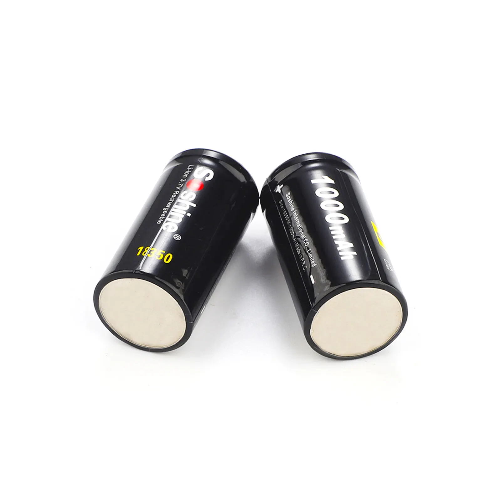 Soshine 18350 충전식 배터리 3.7V 1000mAh 리튬 이온 배터리 (배터리 보관함 포함) 18350 탭 수리 배터리