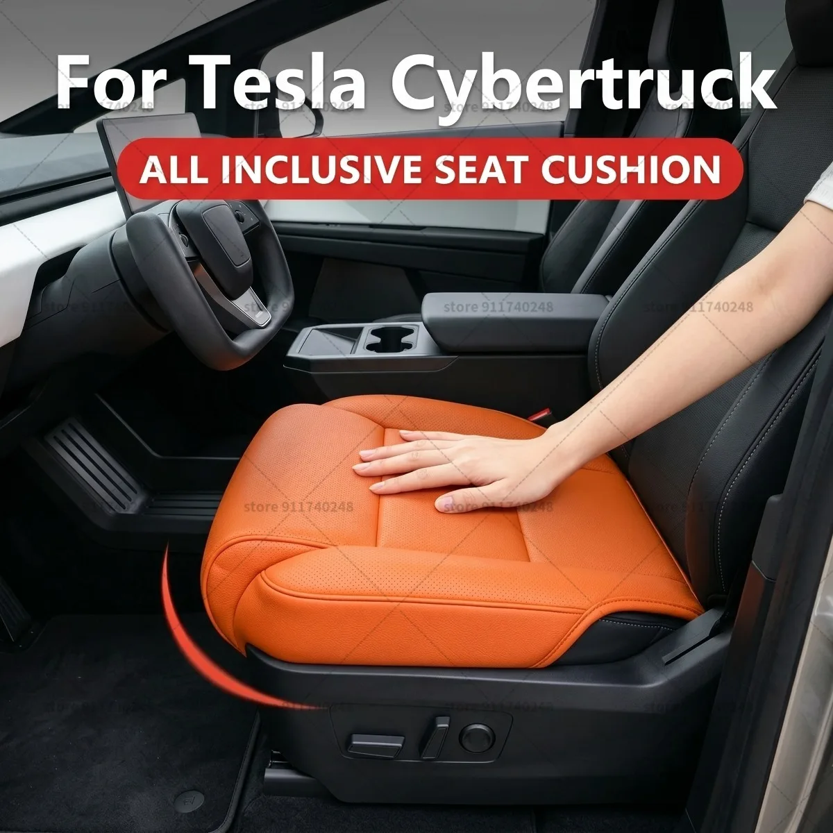 

Подушка-удлинитель для поддержки ног и бедер для Tesla Cybertruck, из пены с эффектом памяти, кожаная, аксессуар для интерьера