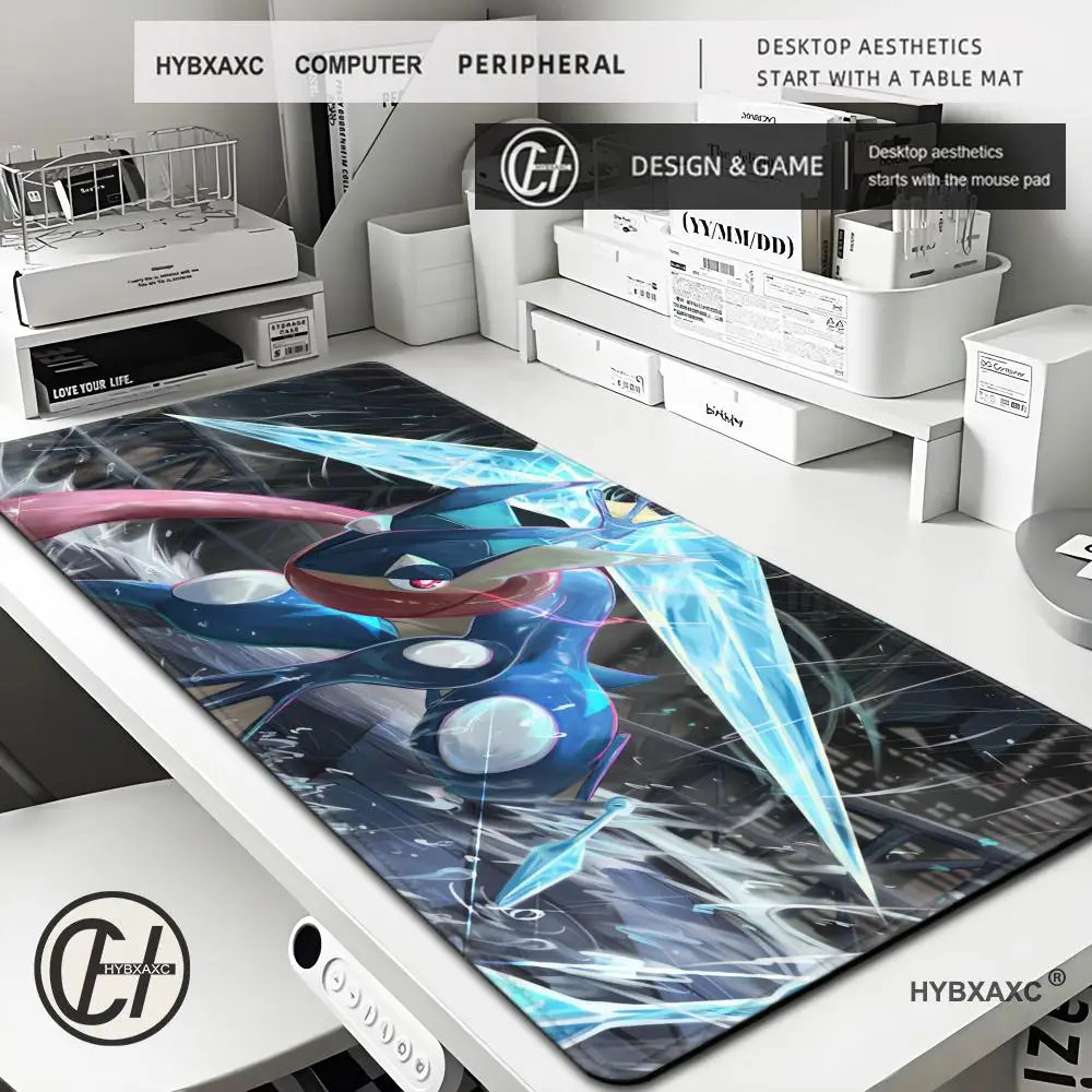 

XXL Gamer Custom Mouse Mat P-pokemon Greninja Desk Mats HD Keyboard Mat Carpet Gamer Natural Rubber Mice Pad Mousepad