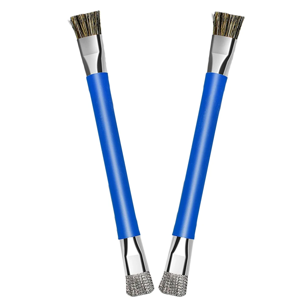 

2 Pcs Dusting Motherboard Cleaning Brush Anti-static Double Head Blue Computer Keyboard