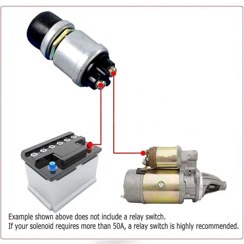 Starter Switch High-Amp Rating Silver Ignition Starter Switch Extreme Temperature Resilience For Various Climates ﻿