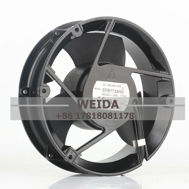 Delta 12V 48V DV24V 1.0A EC AC 172X172X51MM 17CM 17251 LL aluminum frame axial flow centrifugal EFB1724HG cooling fan