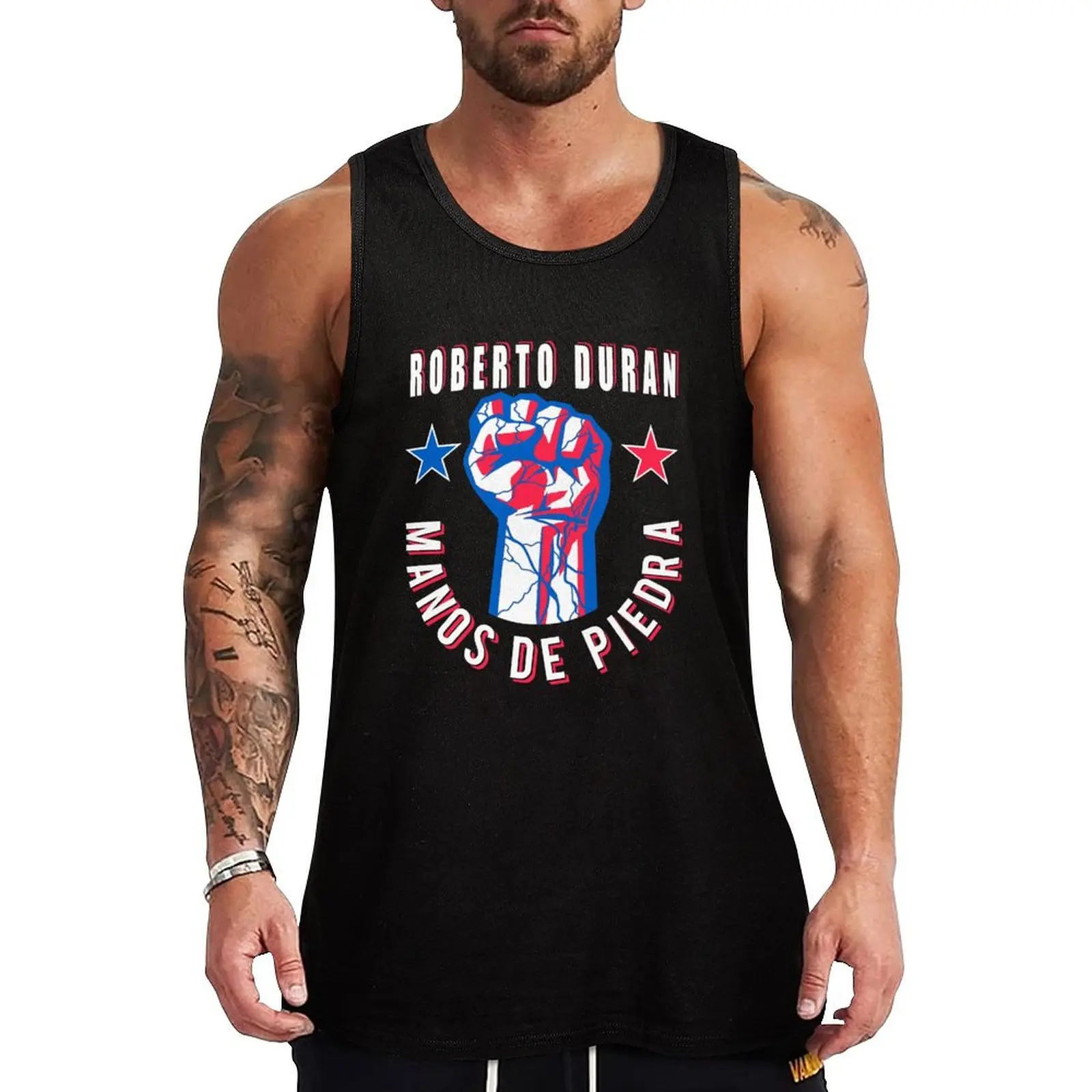 

Roberto Duran Manos de Piedra Tank Top sleeveless t-shirts for men clothing men men gym