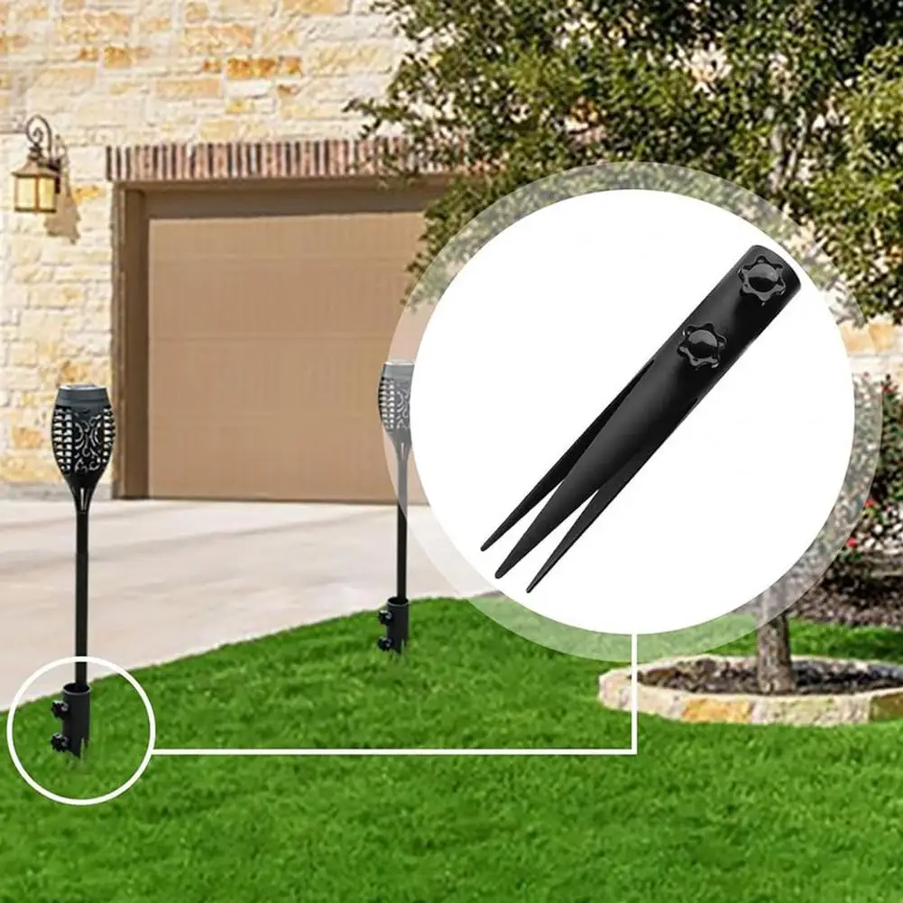 

Metal Ground Spike Adjustable Metal Garden Torch Stand Stakes Outdoor Party Supplies Replacement Ground Spike Set for Outdoor