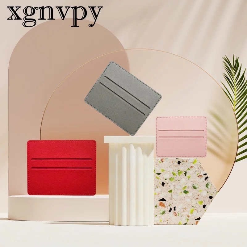 Xgnvpy-Porte-cartes en cuir PU pour hommes et femmes, nouveau sac de rangement simple pour cartes de bus, porte-cartes ultra-fin, repas étudiant, 1 PC