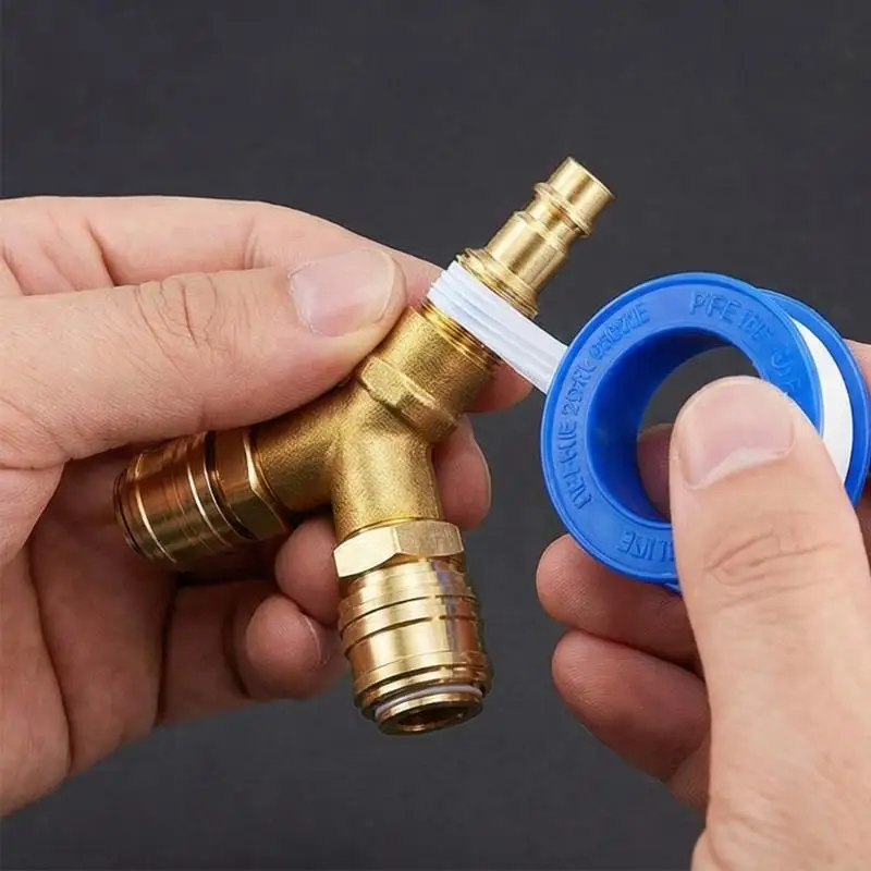 1/4Inch Air Hose Quick Coupler Distributor With 2 Couplings Y Splitters Tees Fitting for Long Terms Use Easy to Install