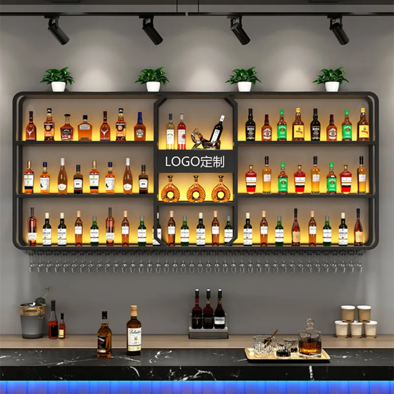 Shelves Outdoor Bar Portable Wine Decoration Modern Home Drinks Cabinet Whiskey Showcase Hanging Antique Furniture Full Kitchen