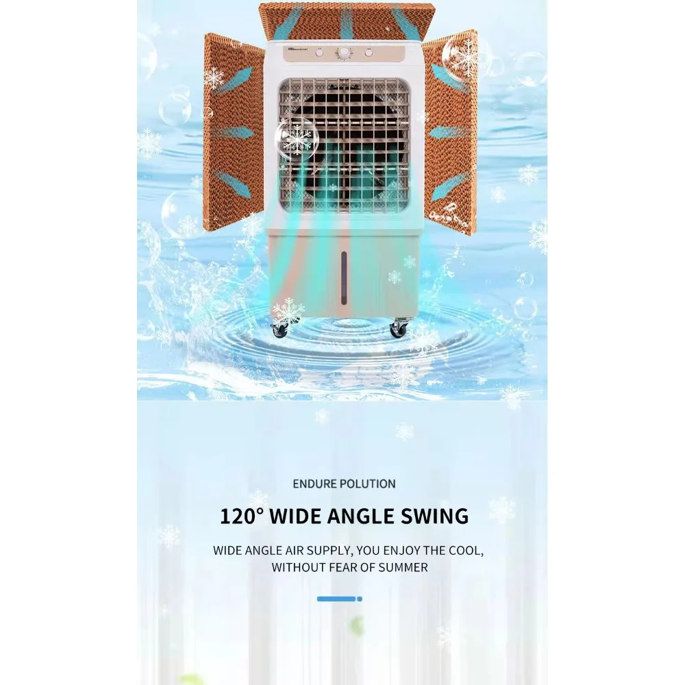 Portable Industrial Air Conditioner, Large Commercial Fan for Garage Outdoor Use, Mobile Air Cooler, Refrigeration Unit