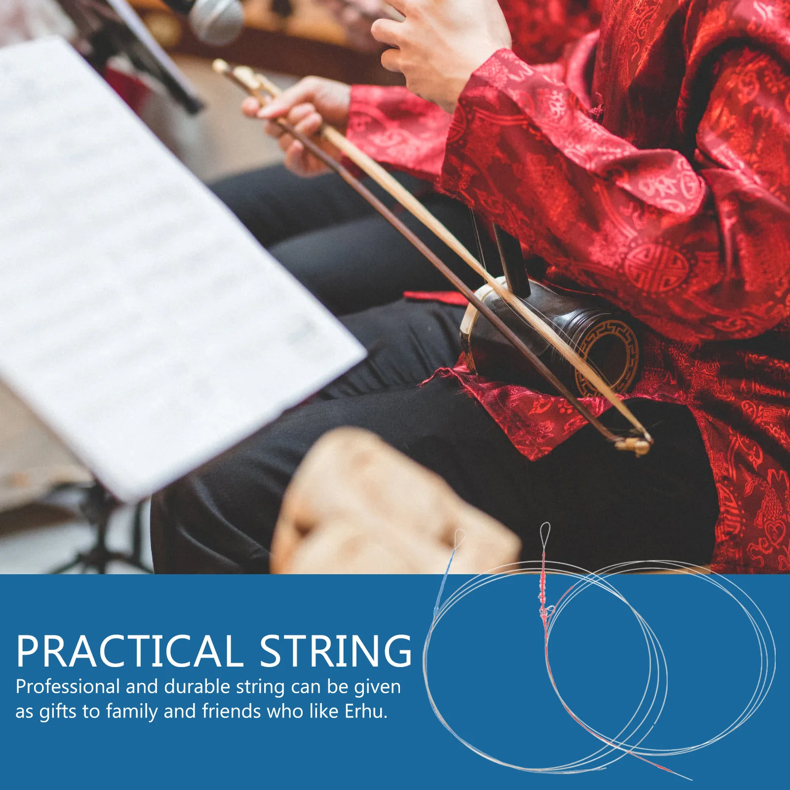 

3 Sets Erhu Strings Set Strong Material Clear Sound Durable Replacements Musical Instrument Accessories Violin Parts