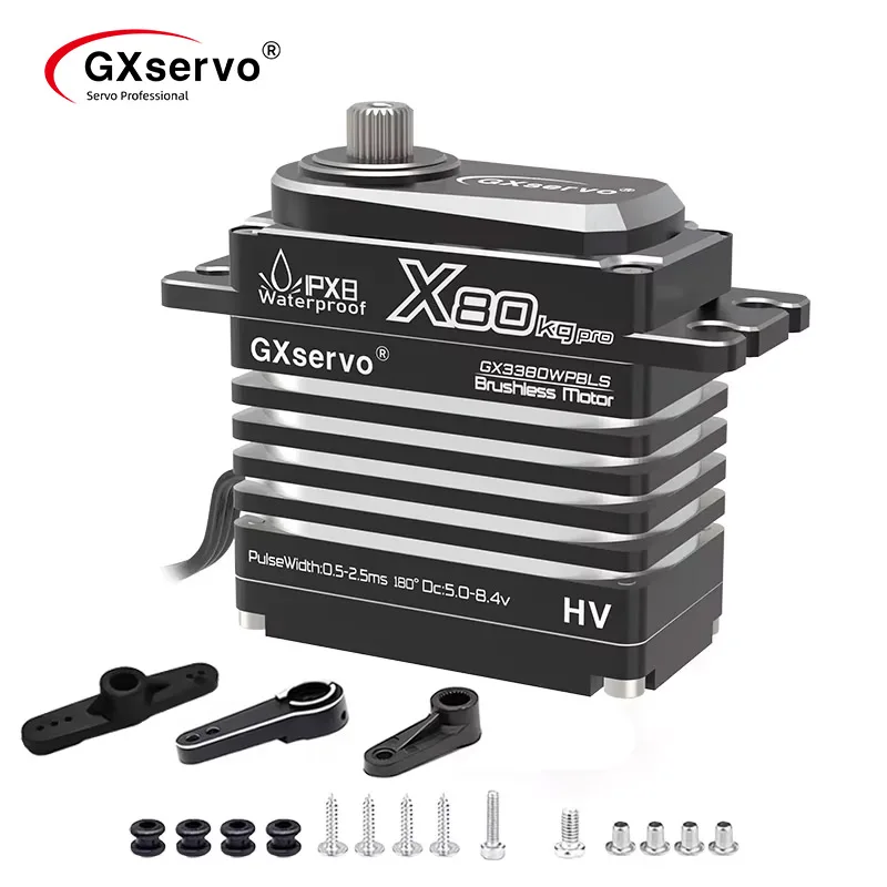 Brushless Digital Servo 50kg 80kg HV Large Torque Steel Metal Gear Waterproof IPX8 Motor For RC Car Xmaxx Crawler Robot Parts
