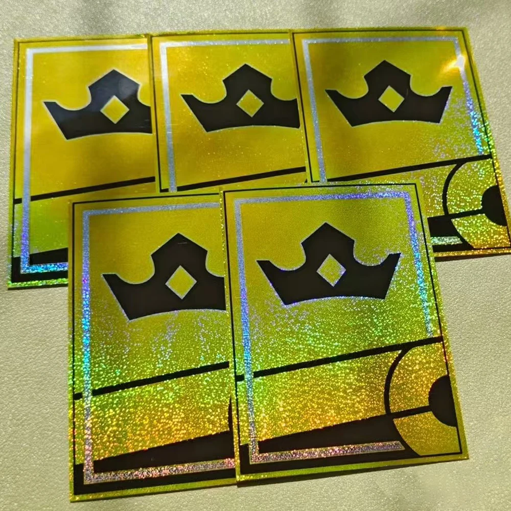 

66X91Mm 64Pcs/set Battle Membership Pass Card Sleeves Golden Glitter Flash OPCG PTCG Card Protective Cover Anime Card Gift Toy