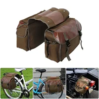 Bolsa de sillín de gran capacidad para motocicleta, bolsa de viaje de lona impermeable, caja de herramientas laterales