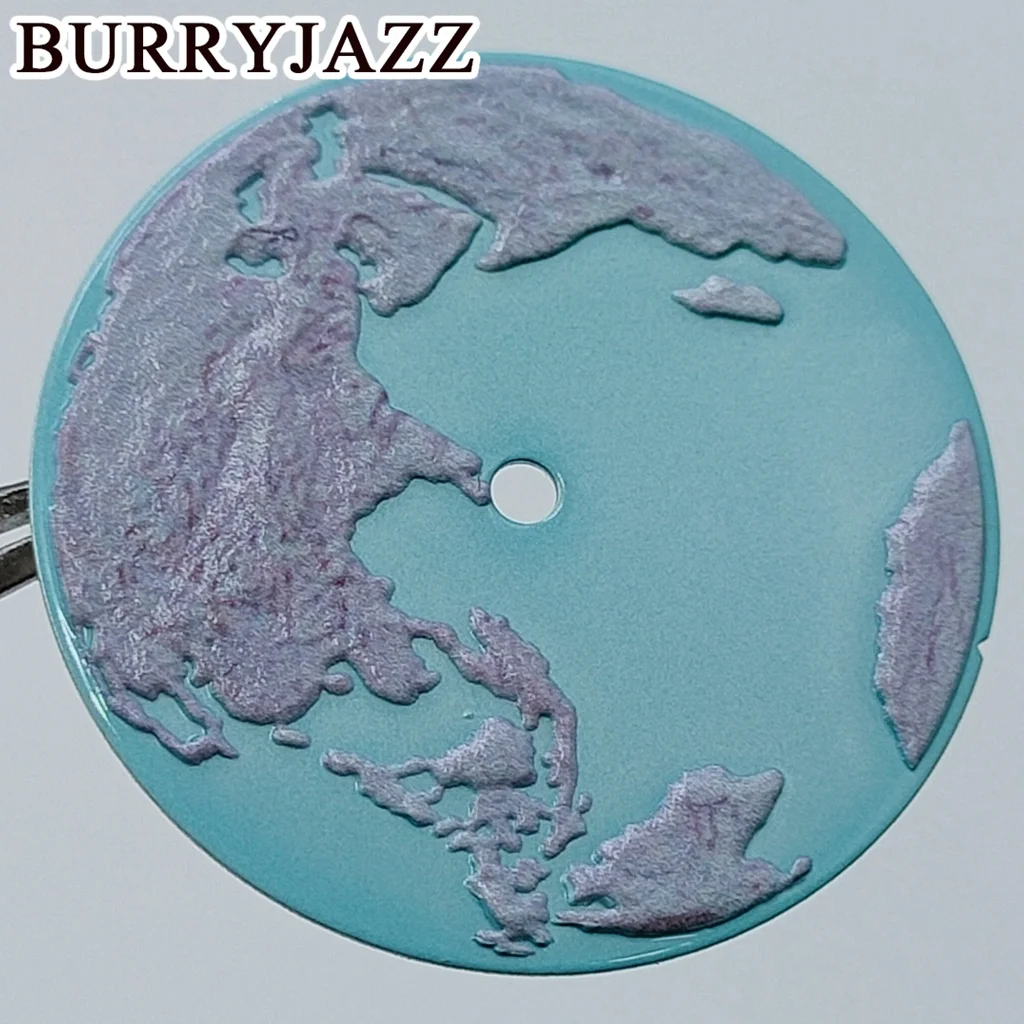 BURRYJAZZ 28.5mm No Logo NH35 NH36 NH38 NH39 NH70 NH72 Watch Dials Black Blue Dial Fit 3 O'clock 3.8 O'clock Case Crown