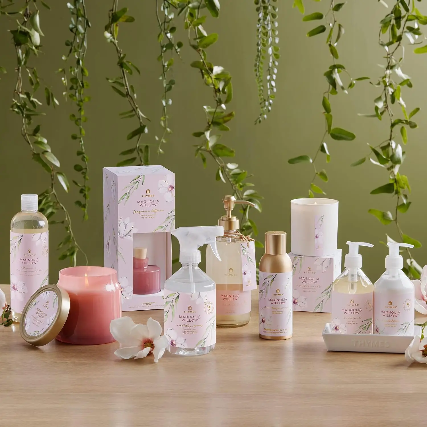 Thymes Magnolia Willow Room Spray - Long Lasting Air Freshener for Home with Floral Scent, 3 oz view 6
