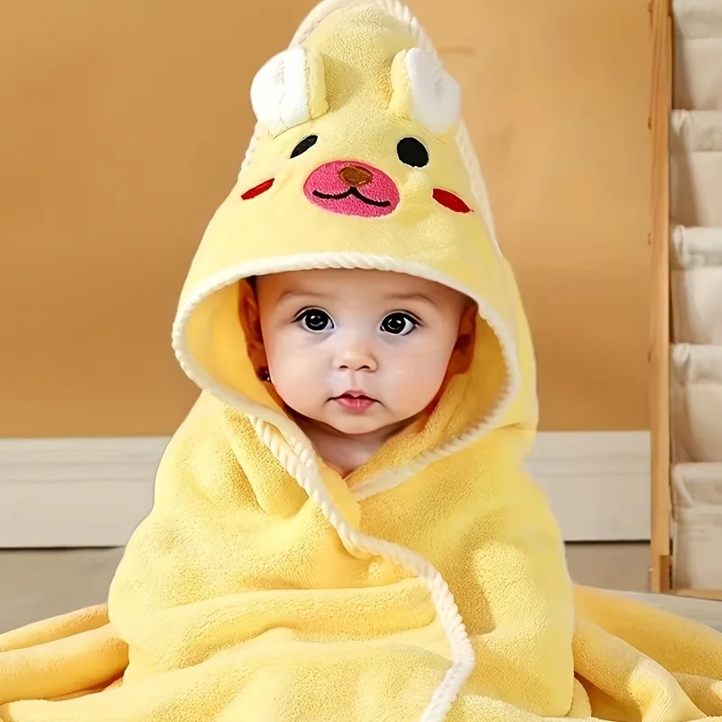Baby Hooded Bathrobe 1/2 Pack Ultra Soft Towel High Absorbency 31.5x31.5 Inches