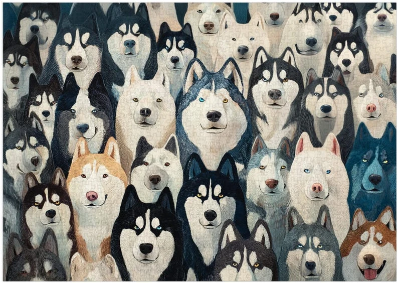 

Full of Siberian Huskys Jigsaw Puzzle For Adults Home Wall Art Decoration Crafts DIY Gift New Arrivals