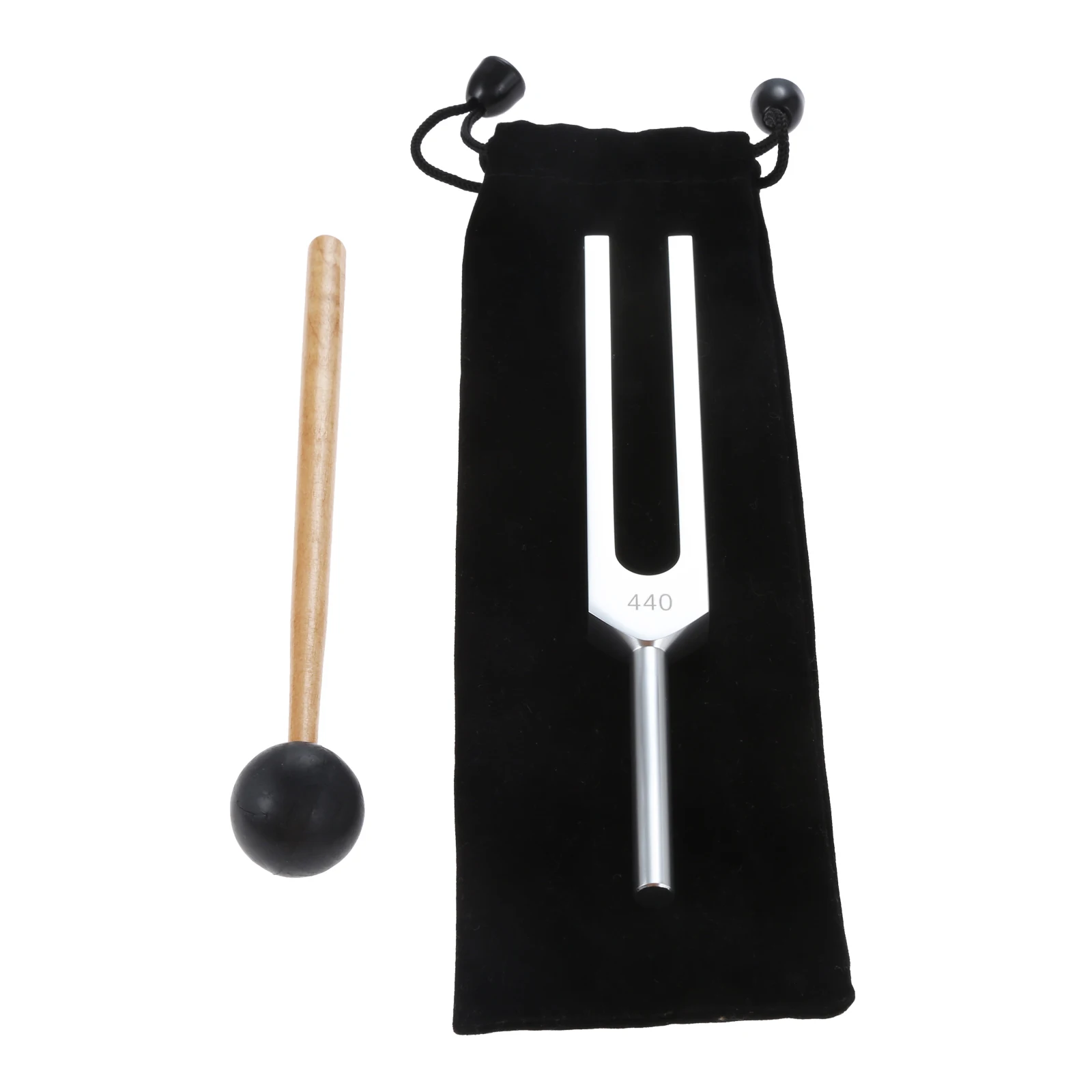 1Pc 440Hz Tuning Fork Set with Hammer Storage Bag for Violin Piano Guitar Ukulele Sound Therapy Meditation Repair Parts