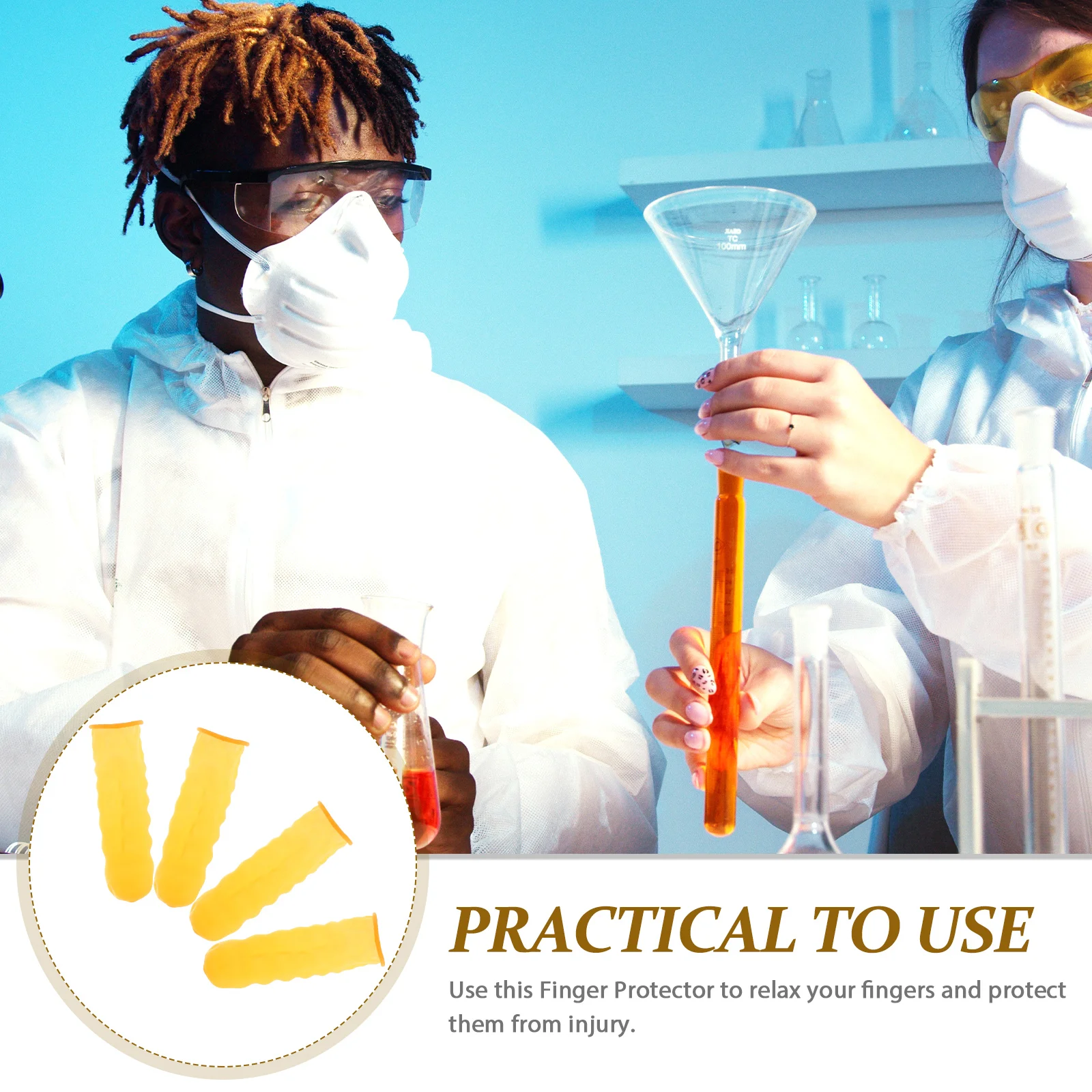 100 Pcs Protection Cap Nitrile Anti-static Finger Cots Sleeves Joint Protectors Emulsion Wrist Brace Pain Relief Cover