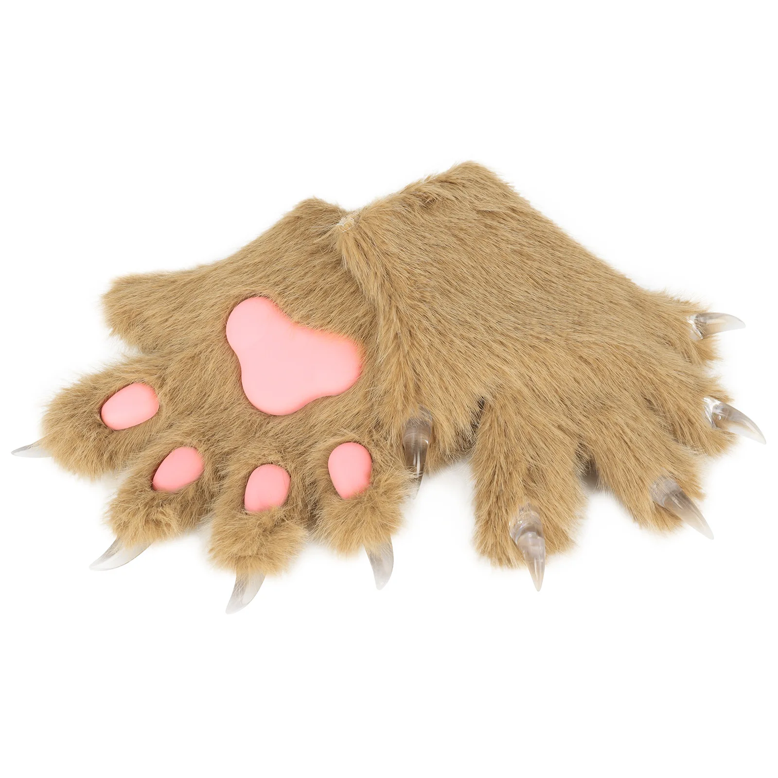 Plush Cat Paw Beast Costume Gloves with Nails Comic Exhibition Cat Paw Prop Decoration Beast Costume Beast Paw Hand Cute Props