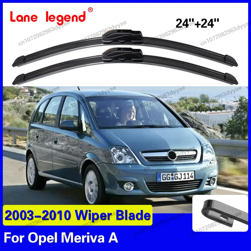 Limpiaparabrisas Delanteros Dobles de Goma para Opel Meriva A 2003-2010, Accesorios para Auto 2004 2005 2006 2007 2008 2009