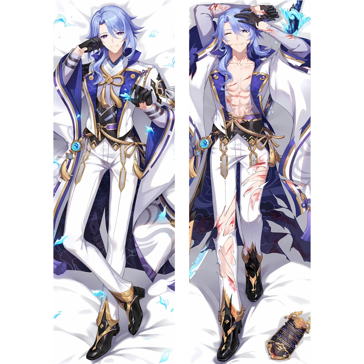 

Anime Boy Kamisato Ayato Dakimakura Pillowcase Cool Male Characters Long Life Size Body Pillow Cover