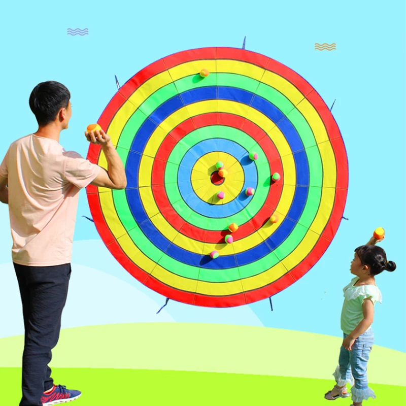 gioco-all'aperto-dart-game-set-round-cloth-target-outdoor-lancio-ball-sticky-ball-target-toy-20-balls-gioco-interattivo-genitore-bambino