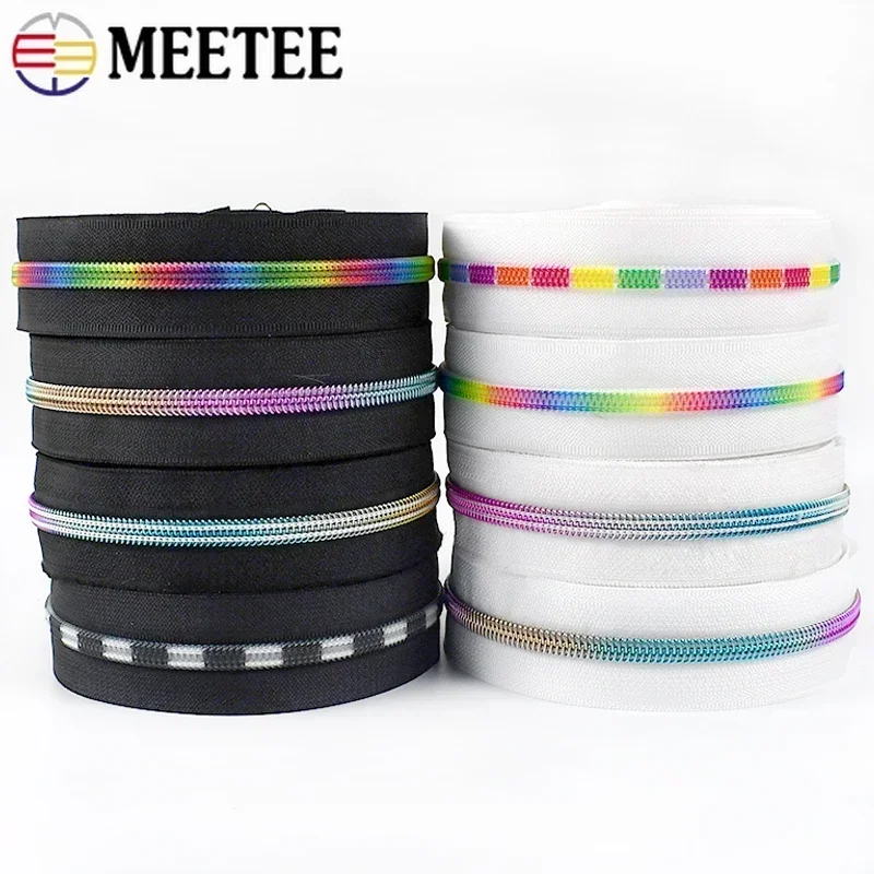 

5# Nylon Zipper for Sewing Coil Plastic Zippers Tape Clothes Shoes Purse Zip By The Meter Repair Kit DIY Replacement Accessories