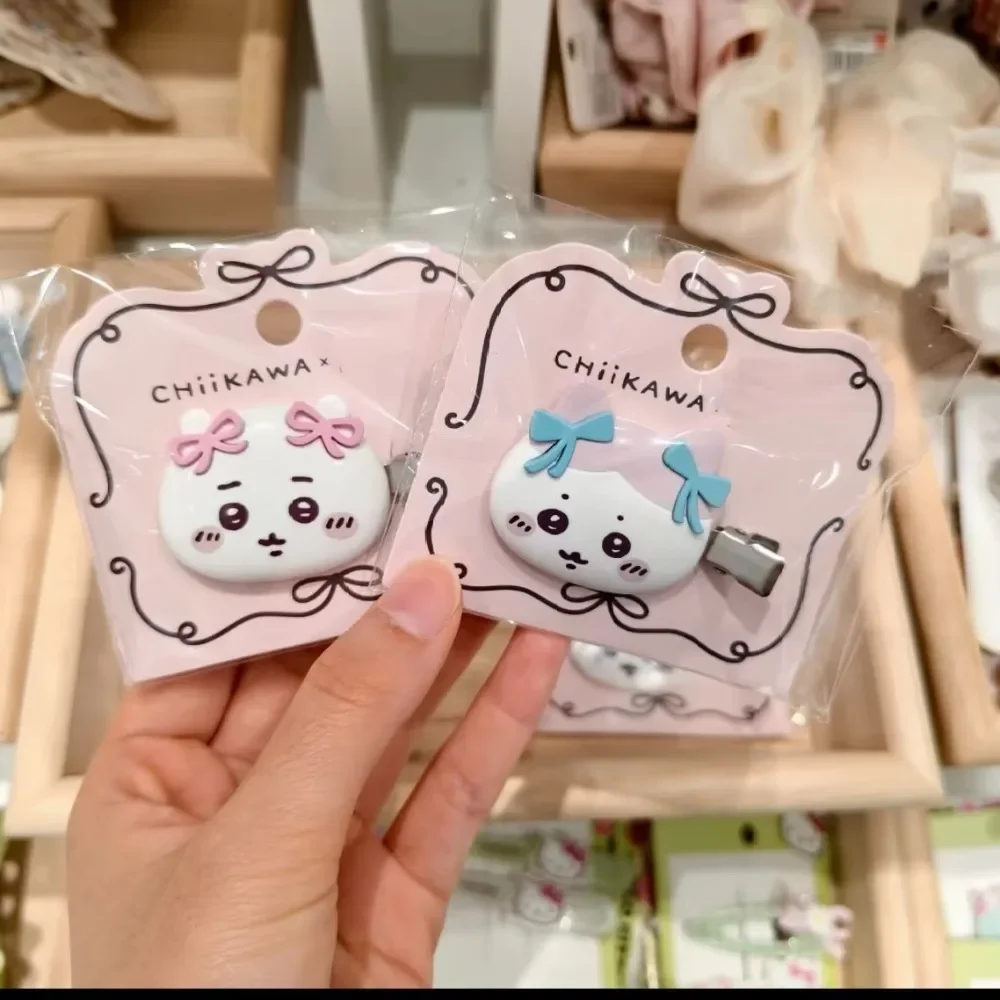 Hot sale Chiikawa Resin Bow Hair Clip Cute Cartoon Side Bang Duckbill Barrettes Lovely Hair Accessories for Girl Daily Wear
