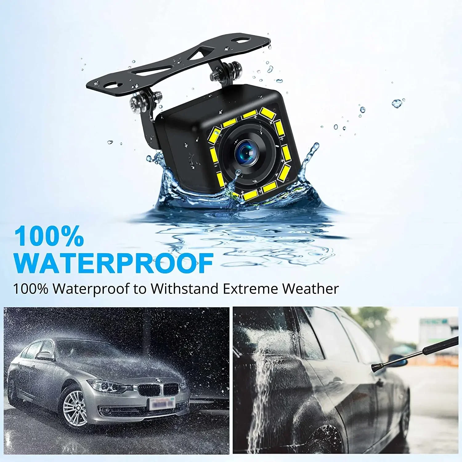 Car Rear View Camera Night Vision 8 LED Reversing Auto Parking Monitor Waterproof Universal 170 Degree HD Video Car Accessories